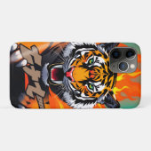 Vlammende anime tijger Case-Mate iPhone case (Achterkant (horizontaal))