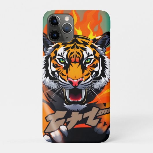 Vlammende anime tijger Case-Mate iPhone case (Achterkant)
