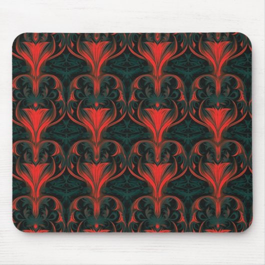 Vlammende barokke elegantie muismat (Voorkant)