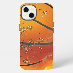 Vlammende basketbal werpkussen iPhone 13 hoesje