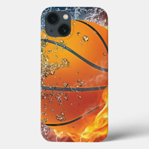 Vlammende basketbalworp kussen Case-Mate iPhone case