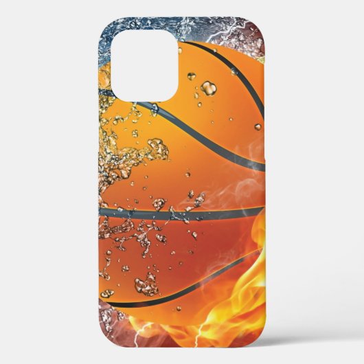 Vlammende basketbalworp kussen Case-Mate iPhone case (Achterkant)