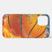 Vlammende basketbalworp kussen Case-Mate iPhone case (Achterkant (horizontaal))