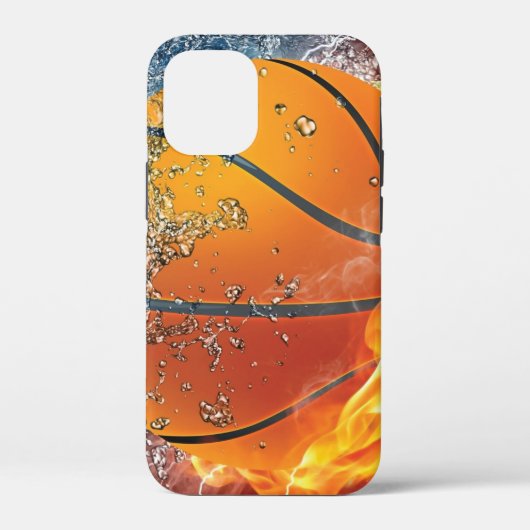 Vlammende basketbalworp kussen Case-Mate iPhone case (Achterkant)