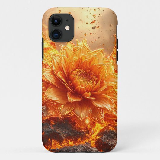 Vlammende Bloem Brandende Bloembladeren Esthetiek Case-Mate iPhone Case (Achterkant)