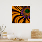 Vlammende Bloem Poster (Keuken)