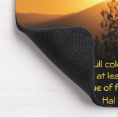 Vlammende boom Sunset met Hal Borland quote Muismat (Hoek)