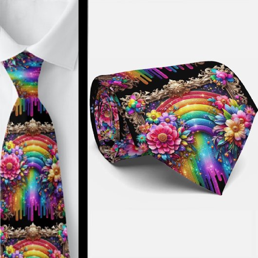 Vlammende Das | Regenboem Bloemen Nep Glitter