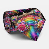 Vlammende Das | Regenboem Bloemen Nep Glitter (Opgerold)