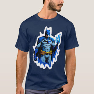 Vlammende Donkere Ridder – Blauwe Vuur Superheld K T-shirt
