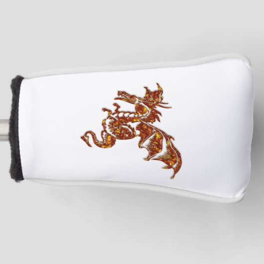 Vlammende Draak Golfheadcover (Voorkant)