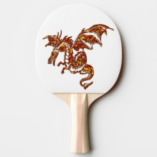 Vlammende Draak Tafeltennisbatje (Achterkant)