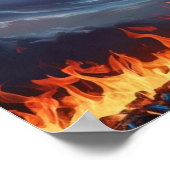 Vlammende Fenix Verrijst uit de As Poster (Hoek)