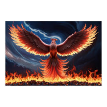 Vlammende Fenix Verrijst uit de As