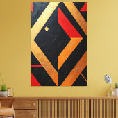 Vlammende Geometrieën Canvas Afdruk (Insitu (Woonkamer))
