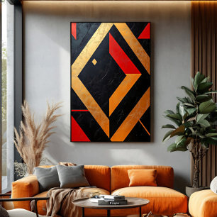 Vlammende Geometrieën Canvas Afdruk
