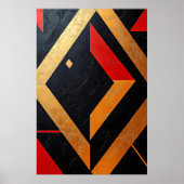 Vlammende Geometrieën Poster (Voorkant)