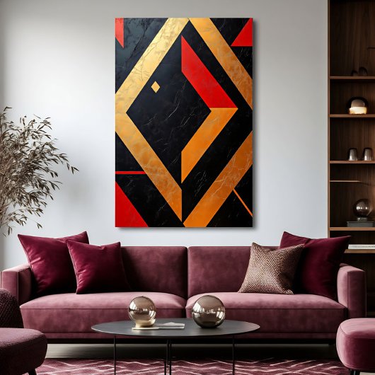 Vlammende Geometrieën Poster
