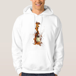 Vlammende Gitaar Hoodie – Rock & Fire Stijl