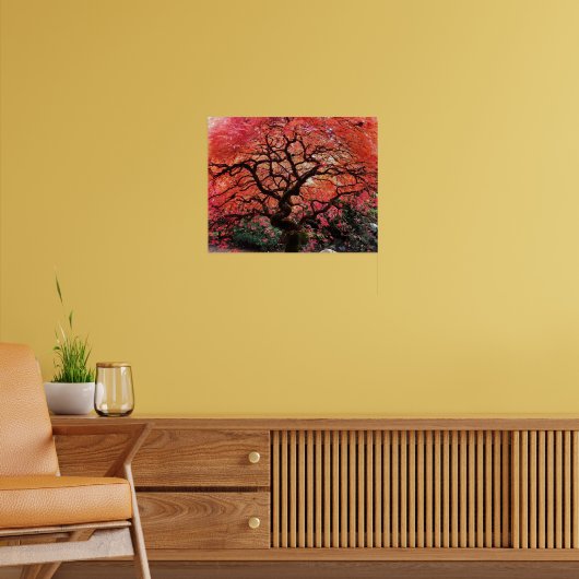 Vlammende Gnarly Japanse Esdoorn Poster (Woonkamer 2)