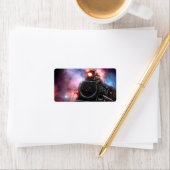 Vlammende goederentrein etiket (Insitu)