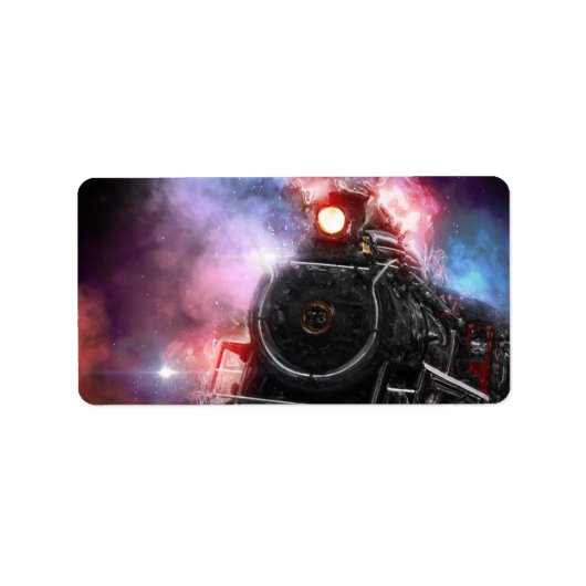 Vlammende goederentrein etiket (Voorkant)