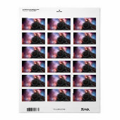 Vlammende goederentrein etiket (Full Sheet)