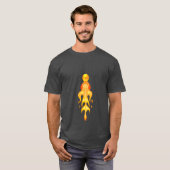 Vlammende gouden drakenbal t-shirt (Voorkant volledig)