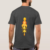 Vlammende gouden drakenbal t-shirt (Achterkant)
