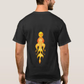 Vlammende gouden drakenbal t-shirt (Achterkant)