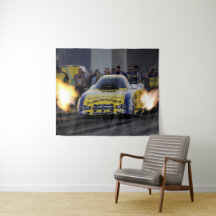 Vlammende Grappige Auto Drag Racer Sporten
