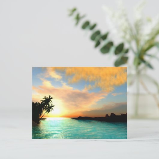 vlammende hemel briefkaart (Staand voorkant)