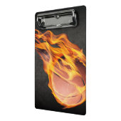 Vlammende hete vurige basketbal mini klembord (Angled2)