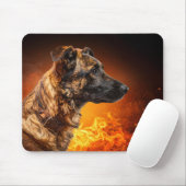 Vlammende hond muismat (Met muis)
