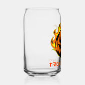 Vlammende Jack-O'-Lantern Trick or Treat? –Hallowe Blikvorm Glas (Rechts)