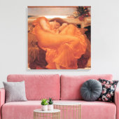 Vlammende juni ~ Lord Frederick Leighton Canvas Afdruk (Insitu (Woonkamer))