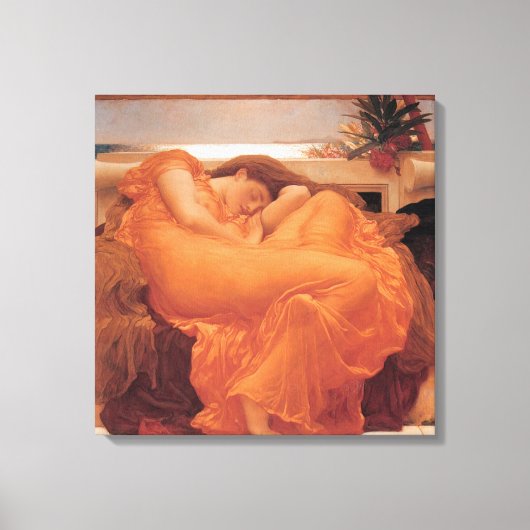 Vlammende juni ~ Lord Frederick Leighton Canvas Afdruk (Voorkant)