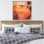Vlammende juni ~ Lord Frederick Leighton Canvas Afdruk (Insitu (Slaapkamer))