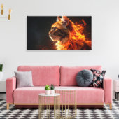 Vlammende kat canvas afdruk (Insitu (Woonkamer))