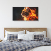 Vlammende kat canvas afdruk (Insitu (Slaapkamer))