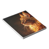 Vlammende kat notitieblok (Schuin)