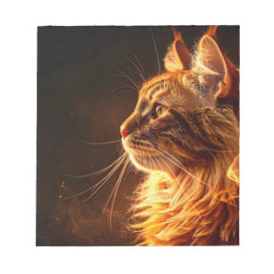 Vlammende kat notitieblok