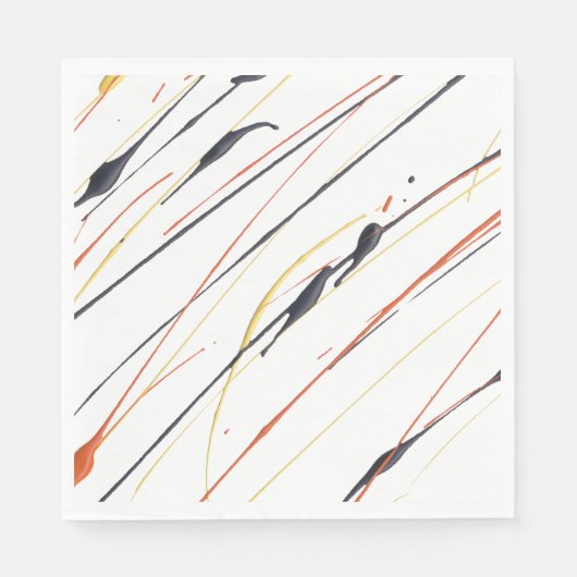 Vlammende lederen verf Splatter papier servetten (Voorkant)