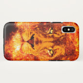 Vlammende Leeuw van Juda Rood Oranje Case-Mate iPhone Case (Achterkant (horizontaal))