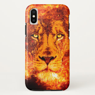 Vlammende Leeuw van Juda Rood Oranje Case-Mate iPhone Case