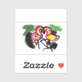 Vlammende liefde  sticker