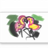 Vlammende liefde  sticker (Voorkant)