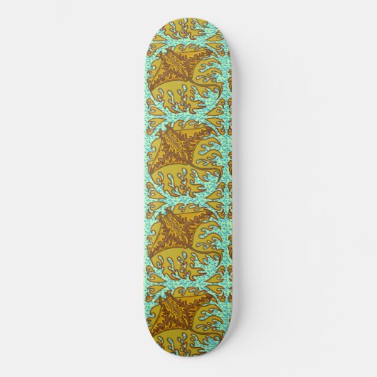 Vlammende Manta Rog Skateboard (Voorkant)