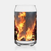 **"Vlammende Moed: De Otter Brandweer"** Blikvorm Glas (Links)