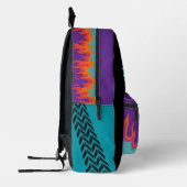 Vlammende Muscle Car Snoep Paint Paarse Blauwgroen Bedrukte Rugzak (Links)